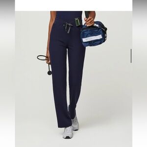 FIGS High Waisted Livingston Scrub Bottom (Navy)